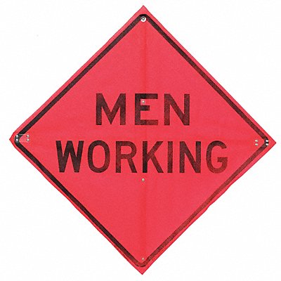 Men Working Traffic Sign 36 x 36 MPN:C/36-EMO-3FH-HD MEN WORKING