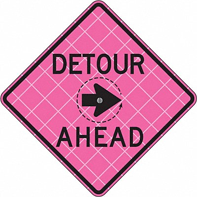 Detour Traffic Sign 36 x 36 MPN:C/36-SBFP-3FH-HD-DETOUR AHEAD