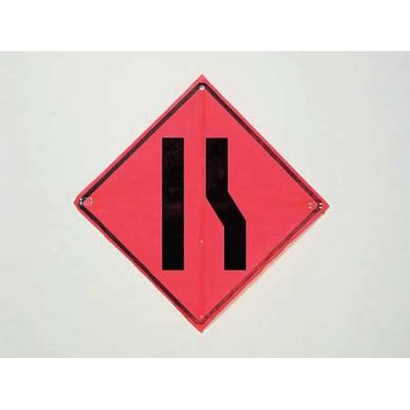Lane Ends Traffic Sign, 36 in H, 36 in W, Polyester, PVC, Diamond, C/36-EMO-3FH-HD RIGHT LANE ENDS MPN:C/36-EMO-3FH-HD RIGHT LANE ENDS