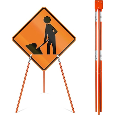 Tripod Sign Stand for Roll-Up and Rigid Signs up to 48in MPN:E-55