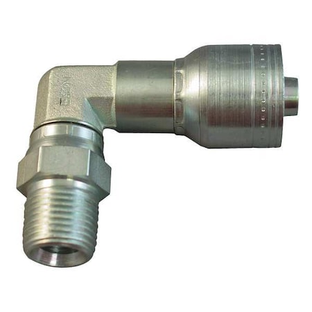 Crimp Fitting, 90 deg., 3/8