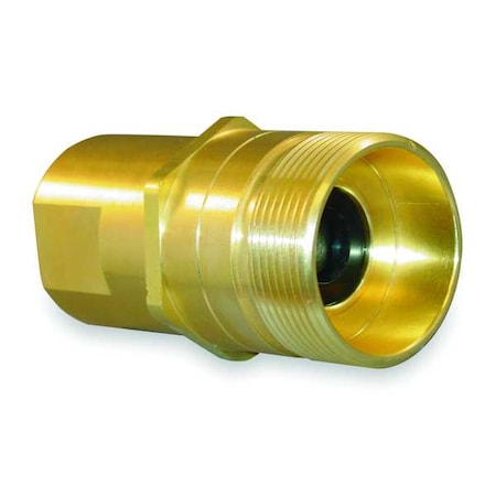 Hydraulic Quick Connect Hose Coupling, Brass Body, Thread-to-Connect Lock, 5100 Series MPN:5100-S2-20B