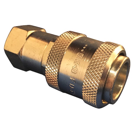 Hydraulic Quick Connect Hose Coupling, Steel Body, Push-to-Connect Lock, 9/16