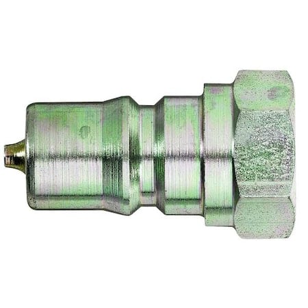Hydraulic Quick Connect Hose Coupling, Steel Body, Push-to-Connect Lock, 3/4