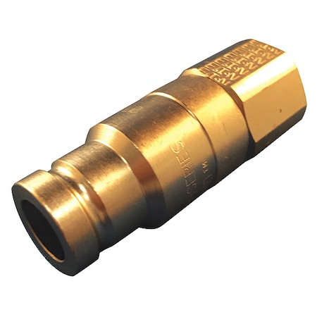 Hydraulic Quick Connect Hose Coupling, Steel Body, Push-to-Connect Lock, 3/8