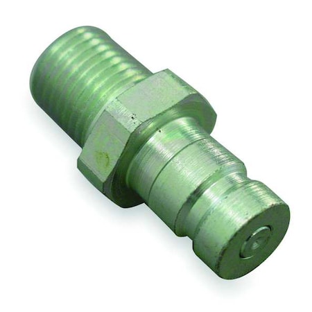 Hydraulic Quick Connect Hose Coupling, Steel Body, Push-to-Connect Lock, 1/8