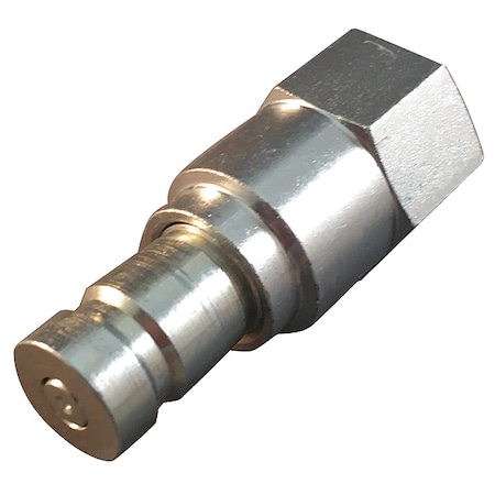 Hydraulic Quick Connect Hose Coupling, Steel Body, Push-to-Connect Lock, 1/4