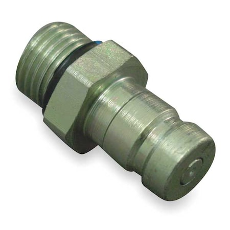 Hydraulic Quick Connect Hose Coupling, Steel Body, Push-to-Connect Lock, 9/16