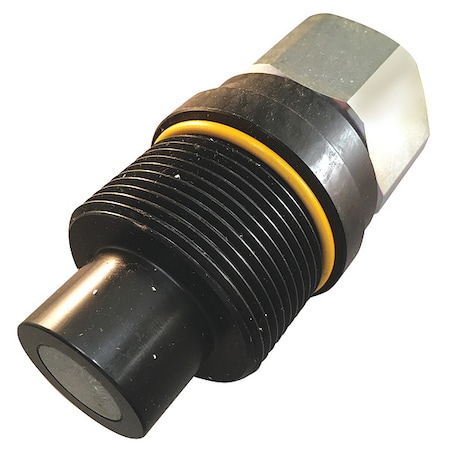 Hydraulic Quick Connect Hose Coupling, Steel Body, Push-to-Connect Lock, 3/4