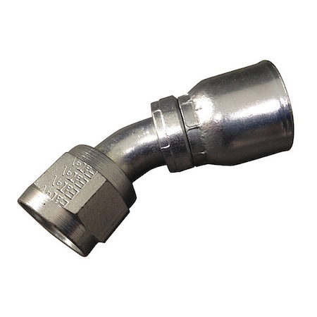 Crimp Fitting, 45 deg., 1/4
