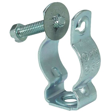 Clamp, Conduit; EMT; Pipe; Strut Use, 1/2 in, Steel, Zinc Plated MPN:BL1400
