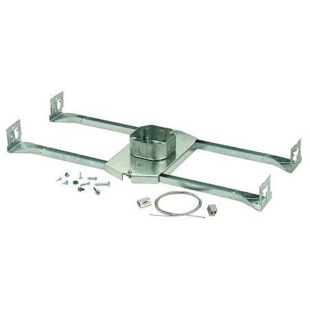Electrical Box Hardware, 24 cu in, Octagon Box Type, 2 Gangs, Pre-Galvanized Steel MPN:BA50F