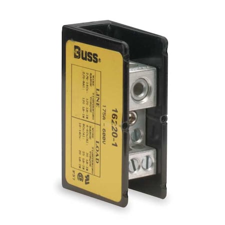 Miniature Power Distribution Block, Open, 1 Pole, 175 A Copper, 600 V AC/DC MPN:16220-1