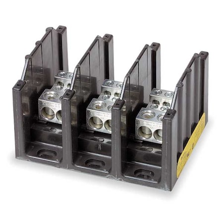 Power Distribution Block, Open, 3 Pole, 350 A Copper, 600 V AC/DC MPN:16325-3
