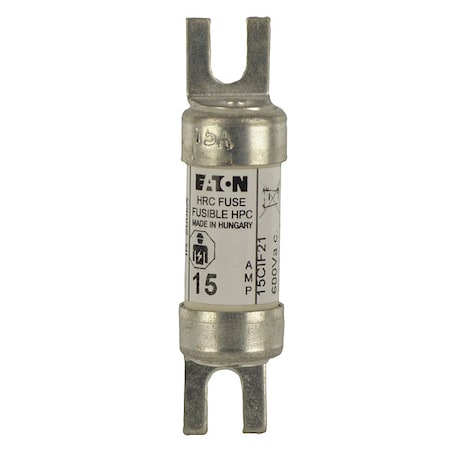 Ceramic Fuse, CIF21 Series, Time-Delay, 15A, 600V AC, 200kA at 250V DC, 200kA at 600V AC MPN:15CIF21