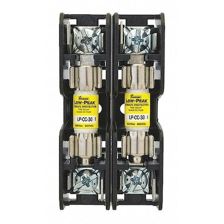 Open Fuse Block, 0 to 30A Amp Range, 600V AC/DC Volt Rating, 2 Poles, Box Lug MPN:BCM603-2C
