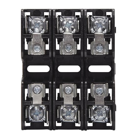 Open Fuse Block, 0 to 30A Amp Range, 600V AC/DC Volt Rating, 3 Poles, Quick Connect MPN:BMM603-3PQ