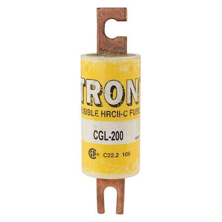 Low Voltage Fuse, 200A, Time-Delay, 600V AC, Bolt-On MPN:CGL-200
