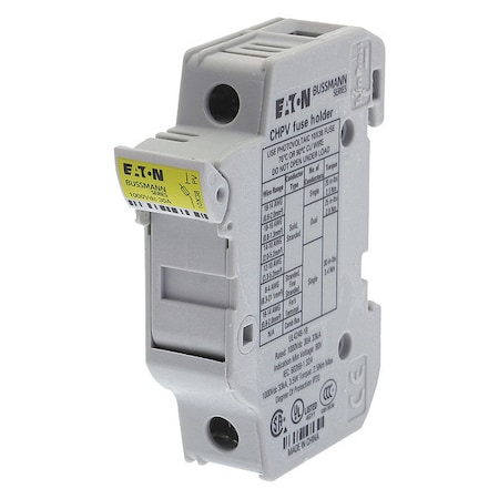 Fuse Holder, 0 to 30A Amp Range, 1000V DC Volt Rating, 1 Poles, Clamp/Spade Lug MPN:CHPV1U
