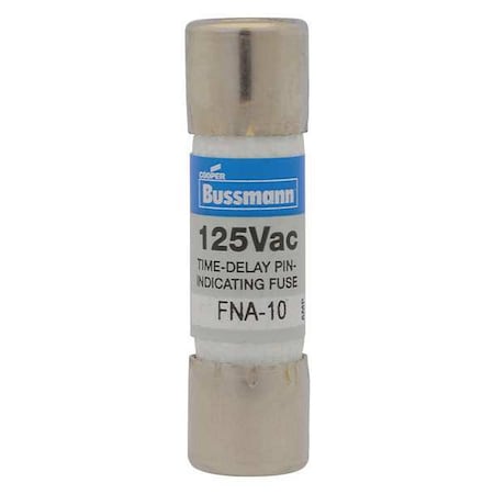 Midget Fuse, Time-Delay, 9A, 125V AC, Indicating, 10kA at 125V AC MPN:FNA-9