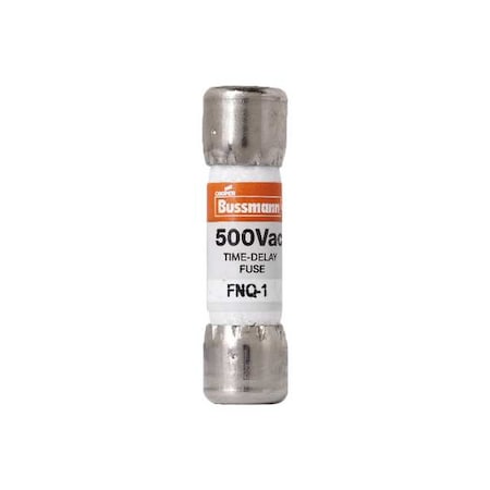 Midget Fuse, Time-Delay, 1A, 500V AC, Non-Indicating, 10kA at 500V AC MPN:FNQ-1