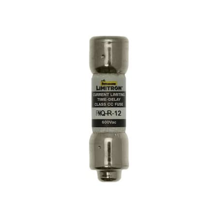 CC Class, Time-Delay, 12A, 600V AC, Non-Indicating MPN:FNQ-R-12