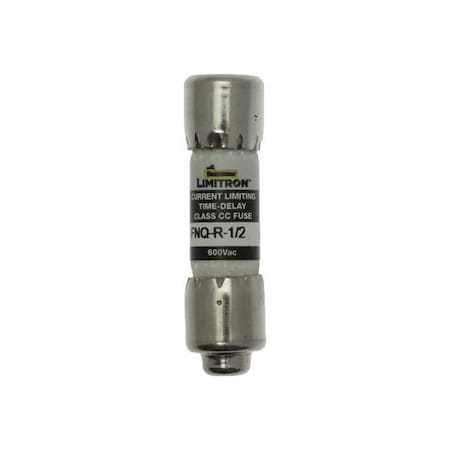CC Class, Time-Delay, 0.5A, 600V AC, Non-Indicating MPN:FNQ-R-1/2