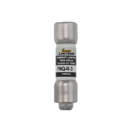CC Class, Time-Delay, 3A, 600V AC, Non-Indicating MPN:FNQ-R-3