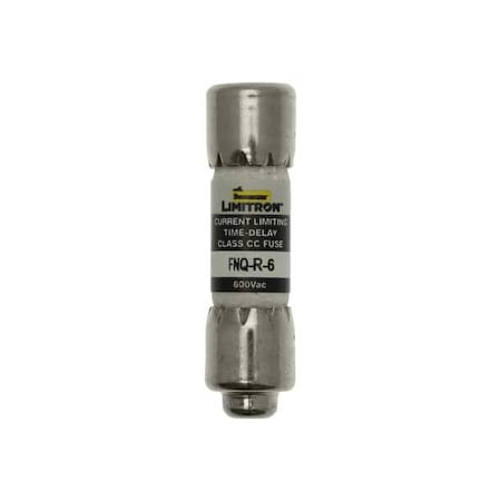 CC Class, Time-Delay, 6A, 600V AC, Non-Indicating MPN:FNQ-R-6