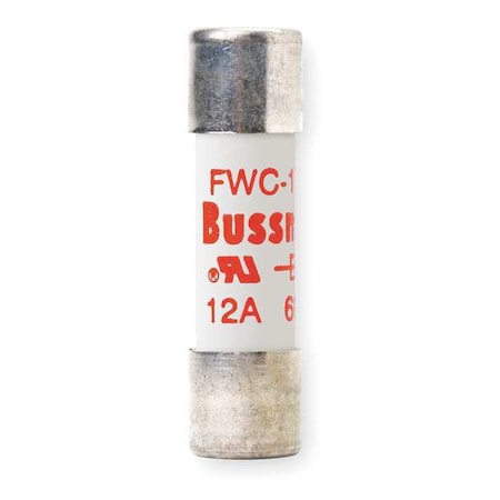 Semiconductor Fuse, 12A, Fast-Acting, 600V AC, Cylindrical MPN:FWC-12A10F