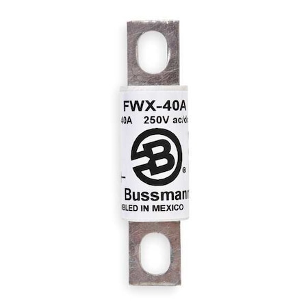 Semiconductor Fuse, FWH-A Series, 40A, Fast-Acting, 500V AC, Bolt-On MPN:FWH-40A