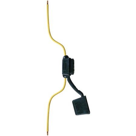 Fuse Holder, 0 to 20A Amp Range, 32V DC Volt Rating, 1 Poles, Wire Leads MPN:HHF