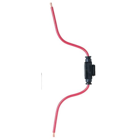 Fuse Holder, 0 to 30A Amp Range, 32V DC Volt Rating, 1 Poles, Wire Leads MPN:HHM