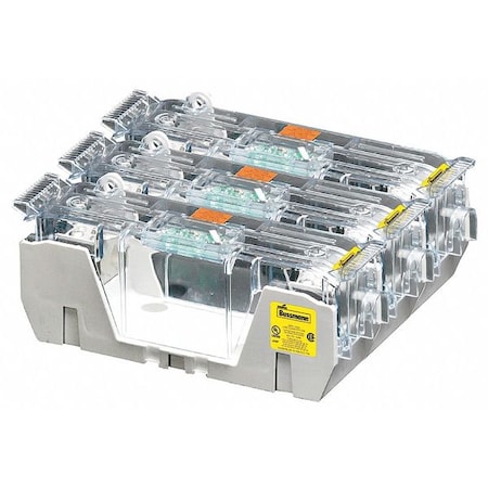 Open Fuse Block, H; K5 UL Class, 250V AC/DC Volt Rating, 3 Poles, Box Lug MPN:HM25600-3CR