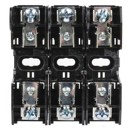 Open Fuse Block, 0 to 30A Amp Range, 600V AC/DC Volt Rating, 3 Poles, Box Lug MPN:HM60030-3CR