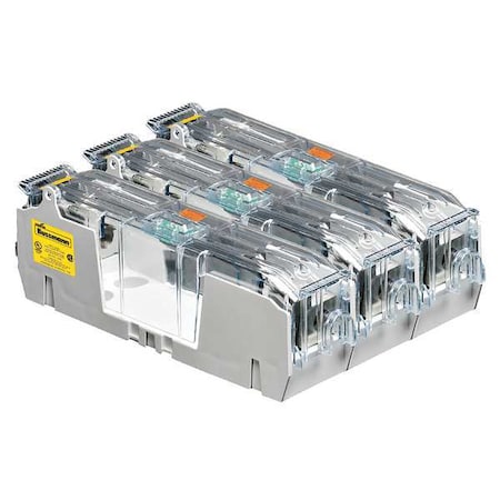 Open Fuse Block, H; K5 UL Class, 600V AC/DC Volt Rating, 3 Poles, Box Lug MPN:HM60200-3CR