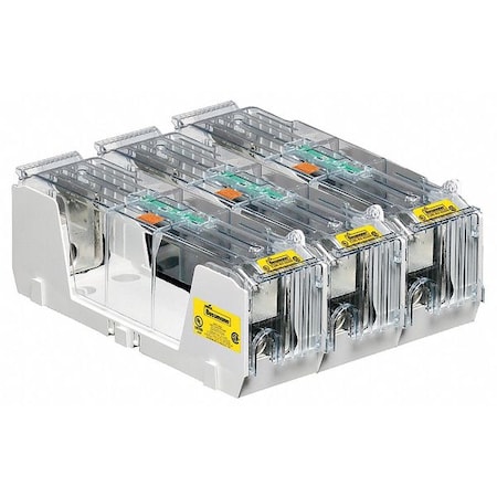 Open Fuse Block, H; K5 UL Class, 600V AC/DC Volt Rating, 3 Poles, Box Lug MPN:HM60400-3CR