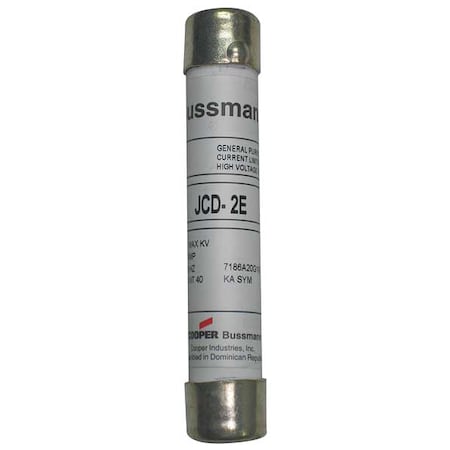 Medium-Voltage Fuse, 2A, Time-Delay, 2750/5500V AC, Cylindrical MPN:JCW-2E
