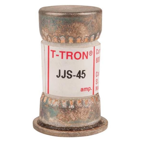 UL Class Fuse, T Class, Fast-Acting, 45A, 600V AC, Non-Indicating MPN:JJS-45