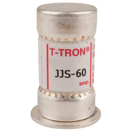 UL Class Fuse, T Class, Fast-Acting, 60A, 600V AC, Non-Indicating MPN:JJS-60