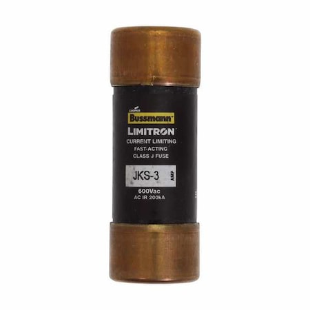 UL Class Fuse, J Class, Fast-Acting, 3A, 600V AC, Non-Indicating MPN:JKS-3
