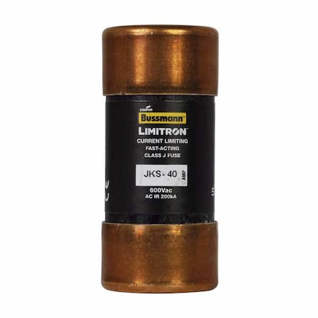 UL Class Fuse, J Class, Fast-Acting, 40A, 600V AC, Non-Indicating MPN:JKS-40