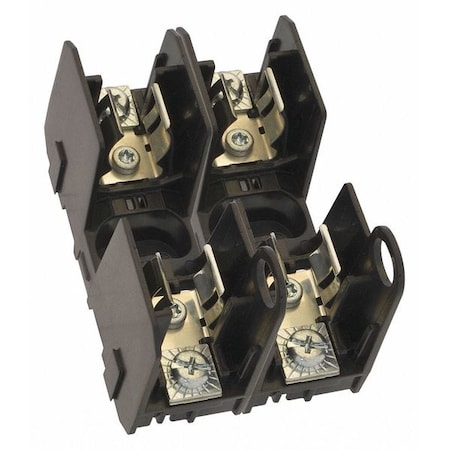 Open Fuse Block, J UL Class, 600V AC/DC Volt Rating, 2 Poles, Screw MPN:JM60030-2SR