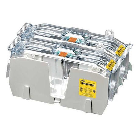 Open Fuse Block, 110 to 200A Amp Range, 600V AC/DC Volt Rating, 2 Poles, Box Lug MPN:JM60200-2CR