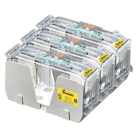 Open Fuse Block, J UL Class, 600V AC/DC Volt Rating, 3 Poles, Box Lug MPN:JM60400-3CR
