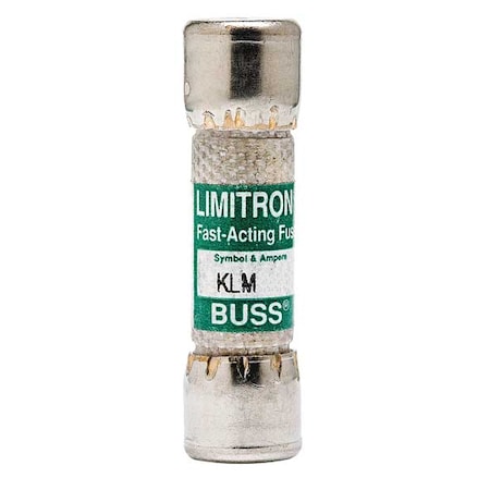 Midget Fuse, Fast-Acting, 0.10A, 600V AC, Non-Indicating, 100kA at 600V AC, 50kA at 600V DC MPN:KLM-1/10