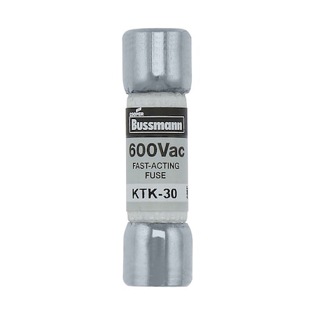 Midget Fuse, Fast-Acting, 3.50A, 600V AC, Non-Indicating, 100kA at 600V AC MPN:KTK-3-1/2