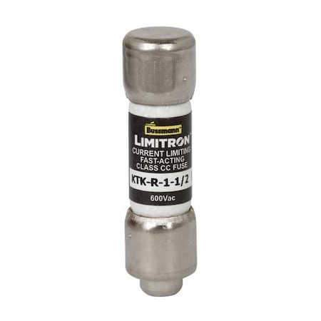 CC Class, Fast-Acting, 1.5A, 600V AC, Non-Indicating MPN:KTK-R-1-1/2