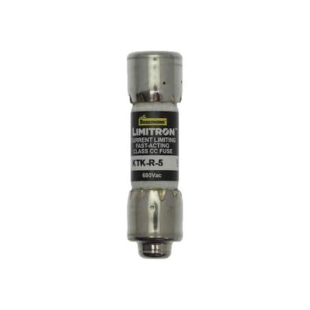 CC Class, Fast-Acting, 5A, 600V AC, Non-Indicating MPN:KTK-R-5