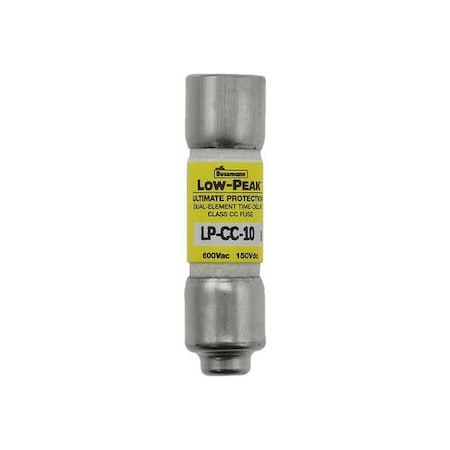CC Class, Time-Delay, 10A, 600V AC, Non-Indicating MPN:LP-CC-10